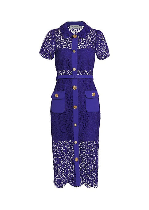 Luxe Lace Belted Dress