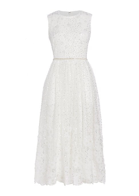 Sparkling Floral Midi Dress