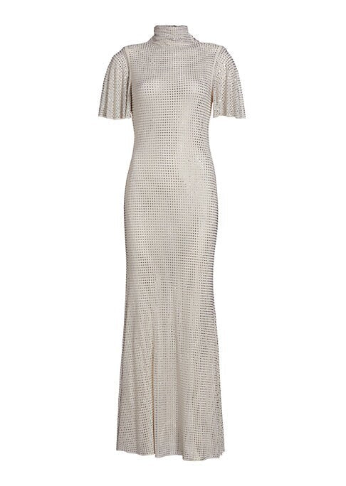 Sparkle Mesh Evening Dress