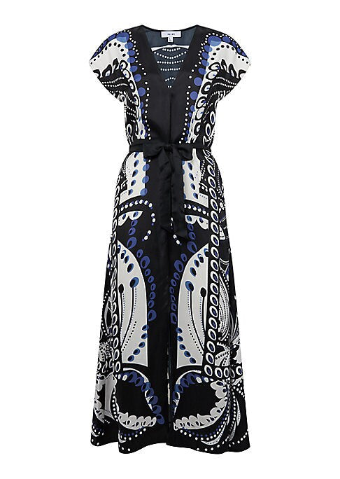 Geometric Elegance Midi Dress