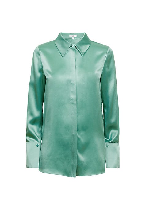 Elegant Silk Button-Up