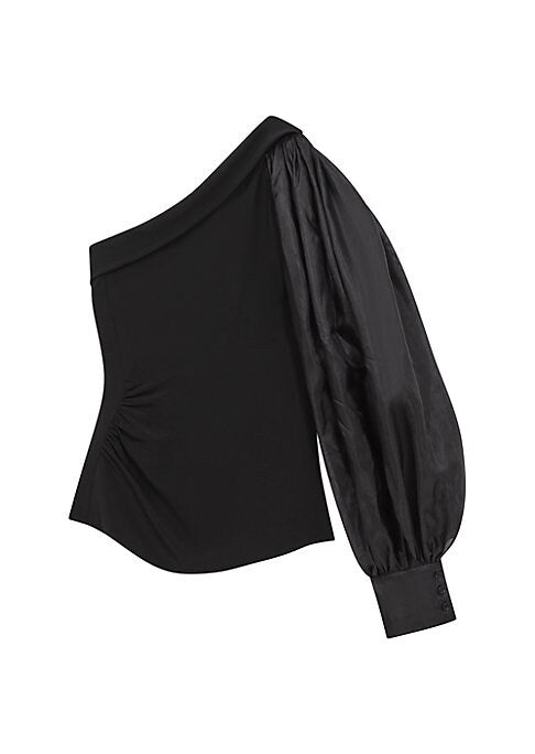 Asymmetric Silk Sleeve Top