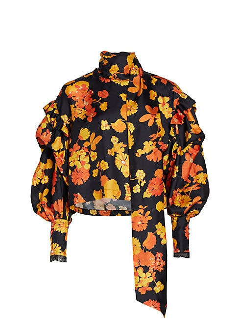 Blooming Lace Puff Top