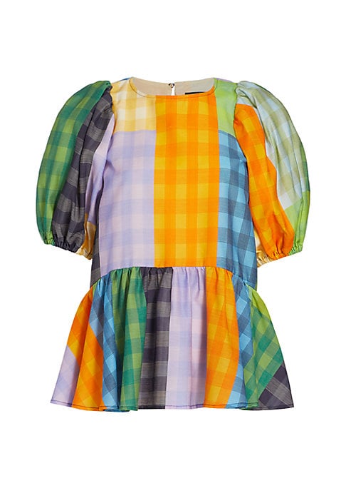 Colorful Patchwork Peplum Top