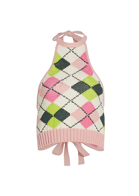 Vibrant Argyle Halter Top