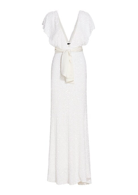 Glittering Deep V Dress