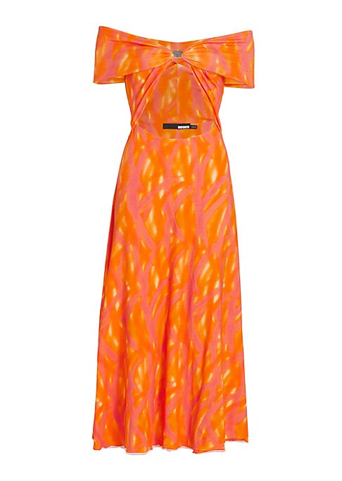 Heart Clasp Printed Dress