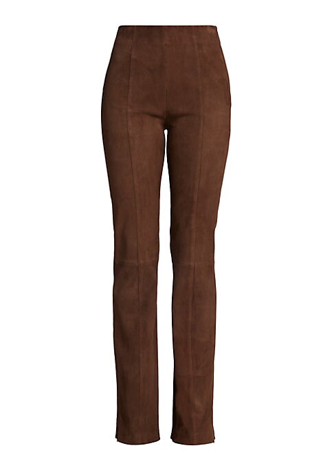 Flared Suede Trousers