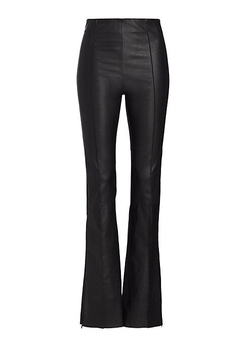 Flared Leather Statement Pants