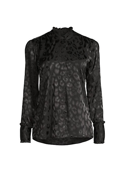 Leopard Ruffle Blouse