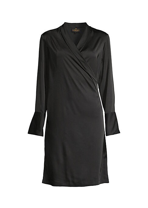 Chic Satin Wrap Dress