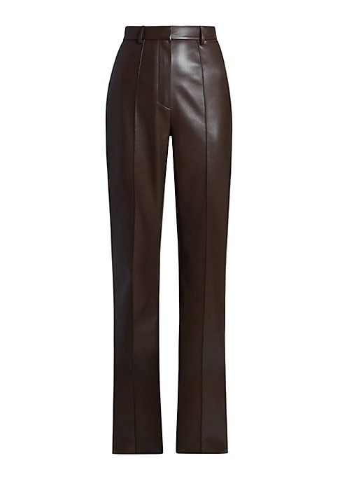 Chic Flare Faux Leather Trousers