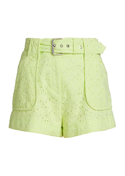 Floral Lace High-Waist Shorts