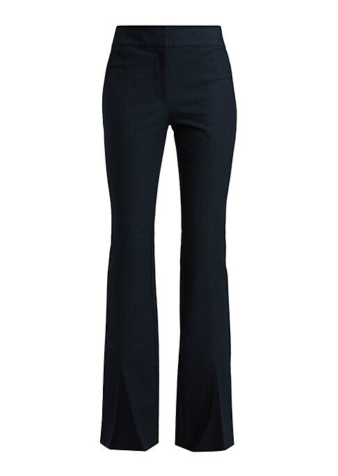 Chic Slit-Hem Flare Pants