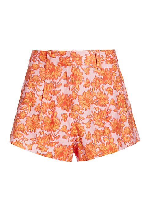 Chic Floral Pleated Shorts