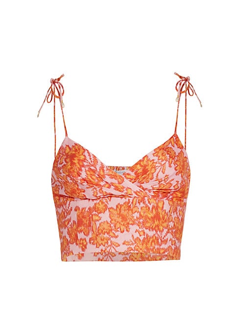 Floral Wrap Tank Top