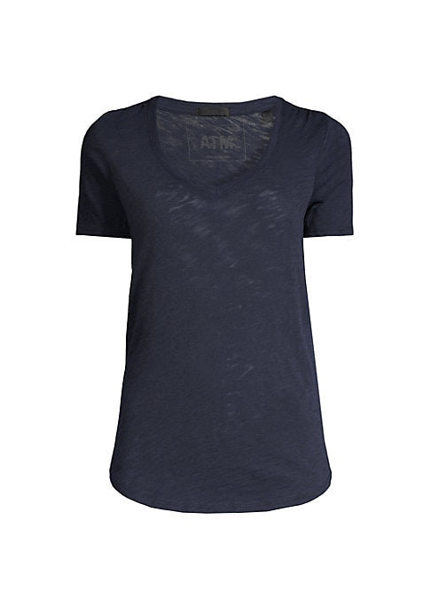 Soft Slub V-Neck Top