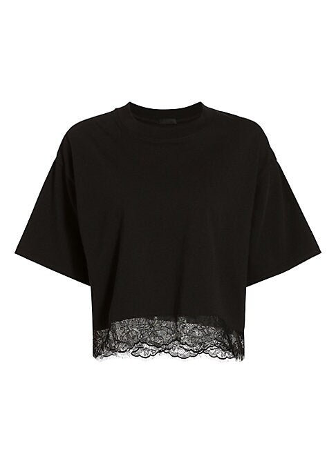 Lace Edge Crop Tee