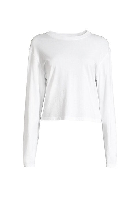 Cropped Crew Long Sleeve Tee