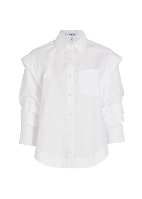 Chic Ruched Button-Up