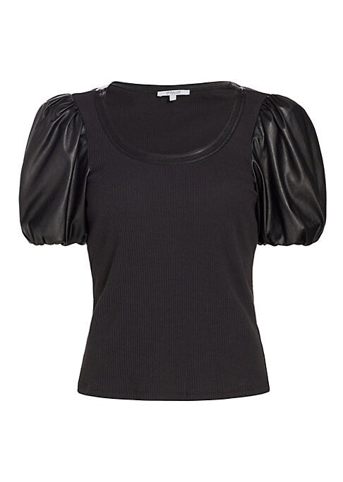 Puff Sleeve Rib T-Shirt
