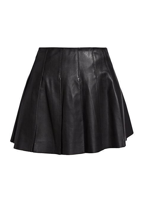 Chic Leather Pleated Skirt