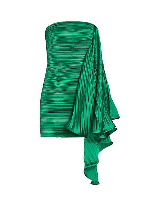 Ruffled Satin Mini Glam Dress