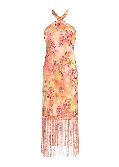 Fringe Floral Elegance Dress