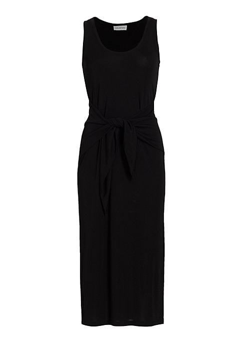 Tie-Waist Bodycon Midi Dress
