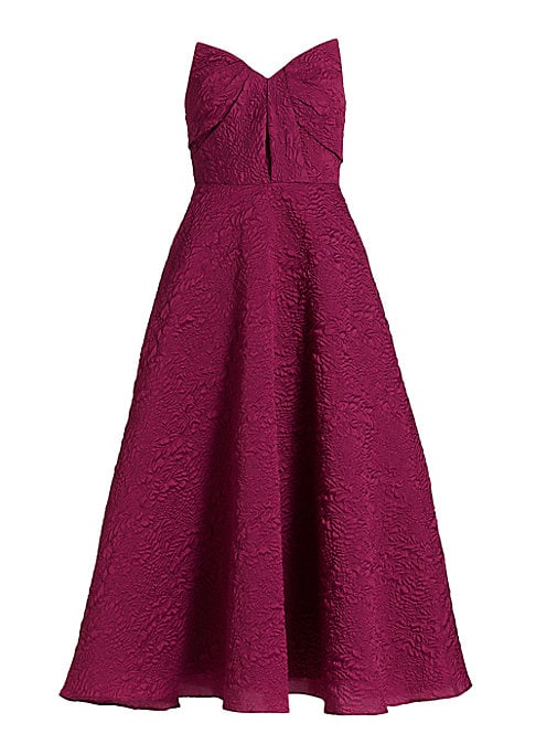 Crinkle A-Line Midi Dress