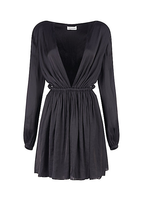 Satin Cutout Mini Dress