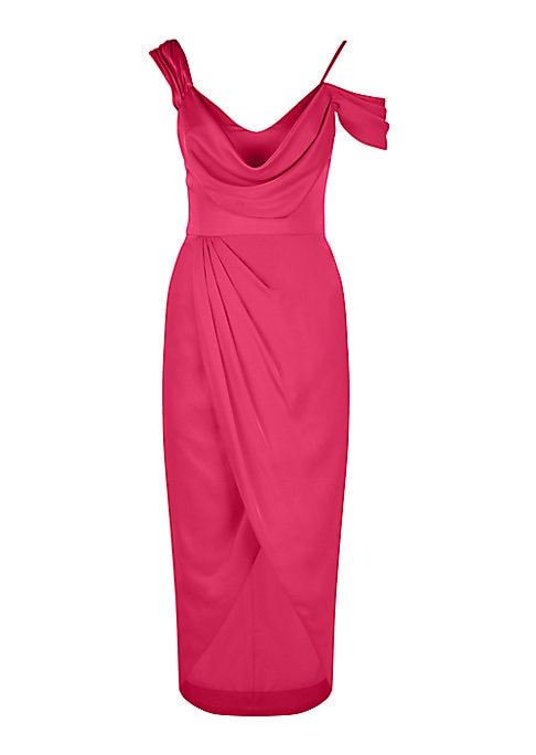 Tulip Draped Midi Dress