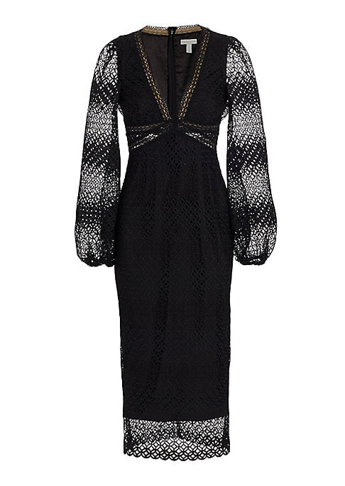 Lace Puff-Sleeve Elegance
