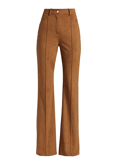 Suede Chic Boot-Cut Trousers
