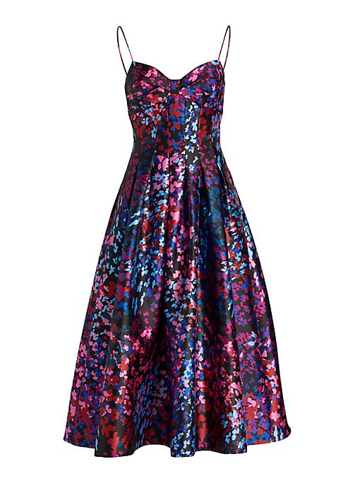 Blossom Print Satin Dress