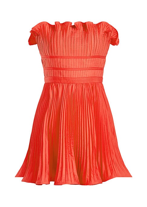 Bandeau Pleat Mini Dress