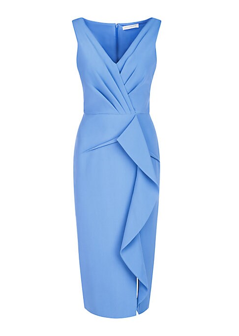 Ruffled V-Neck Sheath Dress