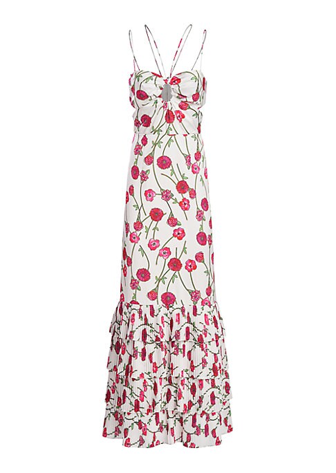 Floral Cut-Out Maxi Dress