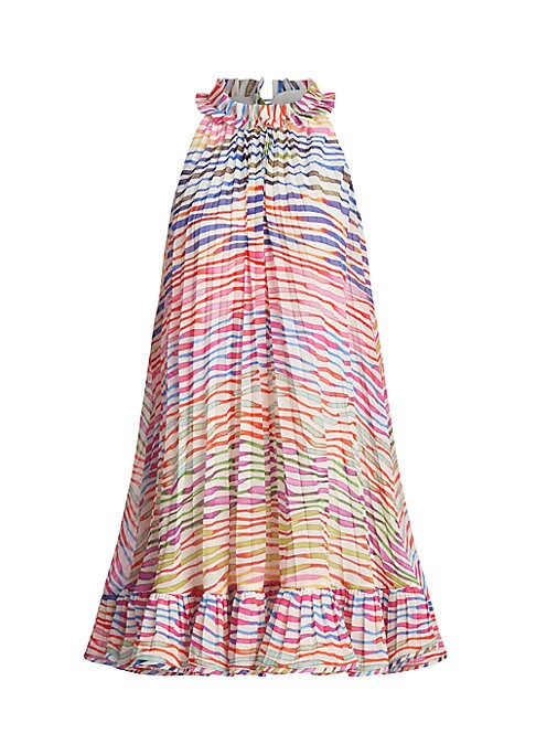Ruffled Abstract Minidress