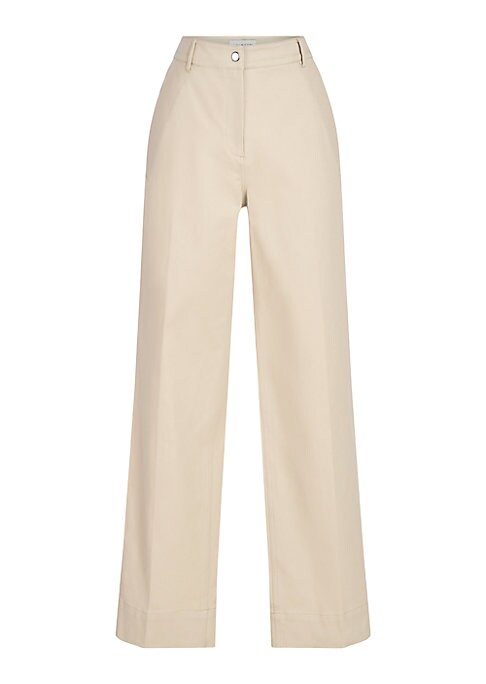 Twill High-Rise Pants