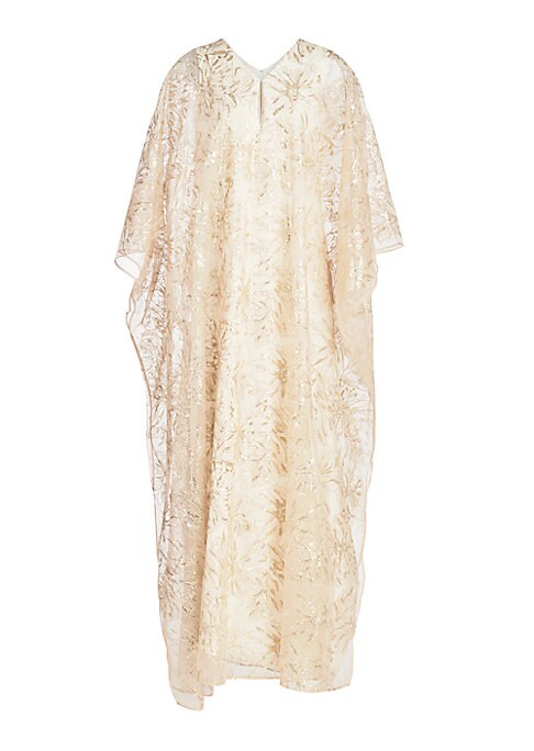 Floral Sequin Cape Caftan