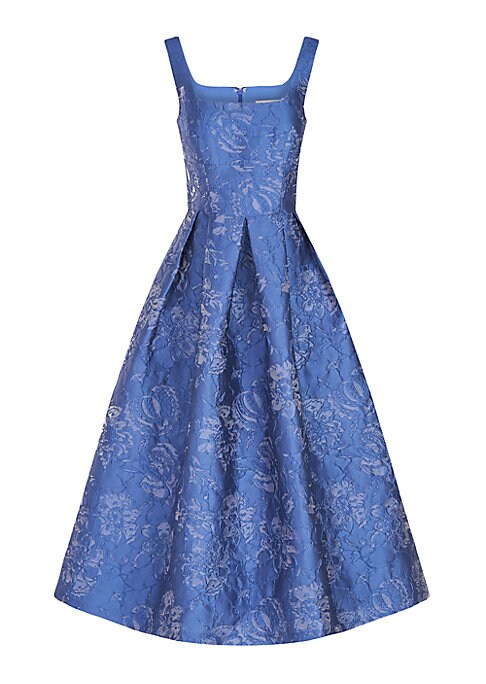 Floral Fit-and-Flare Midi Dress