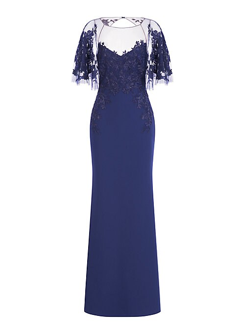 Floral Illusion Evening Gown
