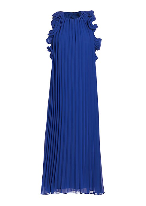 Ruffled Chiffon Evening Gown