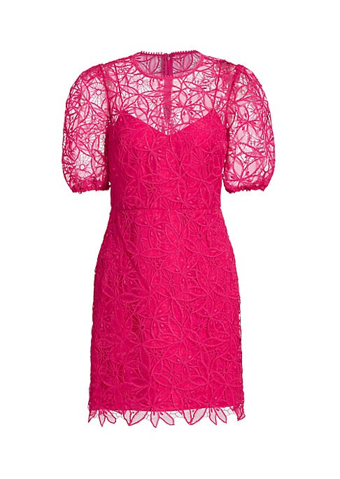 Lace Puff Minidress