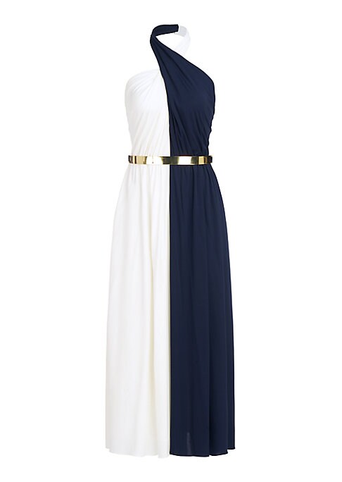 Chic Colorblock Midi Dress