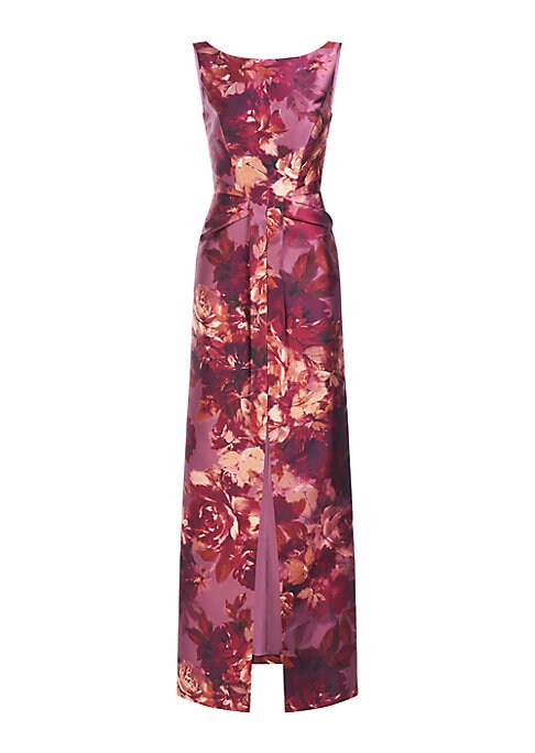 Floral Elegance Column Gown