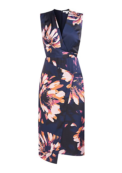 Floral Wrap Midi Dress