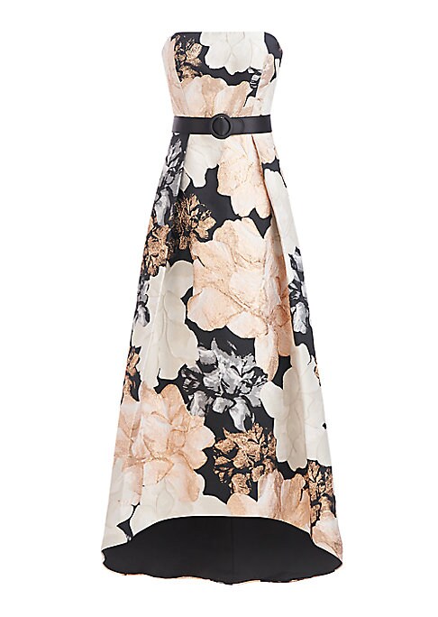 Floral High-Low Evening Gown