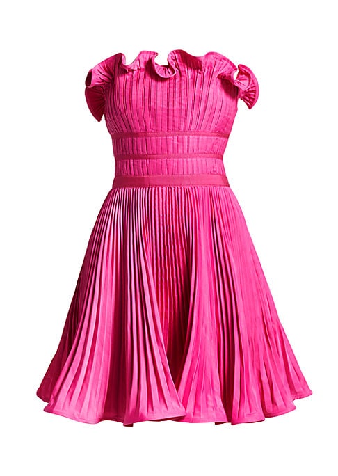 Ruffled Pleated Mini Dress